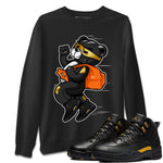 Jordan 12 Black Taxi Sneaker Match Tees Thief Bear Sneaker Tees Jordan 12 Black Taxi Sneaker Release Tees Unisex Shirts