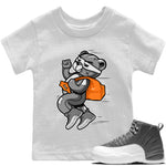 Jordan 12 Stealth Sneaker Match Tees Thief Bear Sneaker Tees Jordan 12 Stealth Sneaker Release Tees Kids Shirts