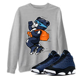 Jordan 13 Brave Blue Sneaker Match Tees Thief Bear Sneaker Tees Jordan 13 Brave Blue Sneaker Release Tees Unisex Shirts
