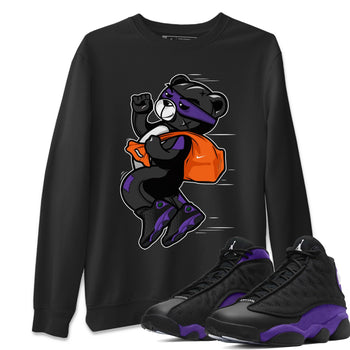 Jordan 13 Court Purple Sneaker Match Tees Thief Bear Sneaker Tees Jordan 13 Court Purple Sneaker Release Tees Unisex Shirts