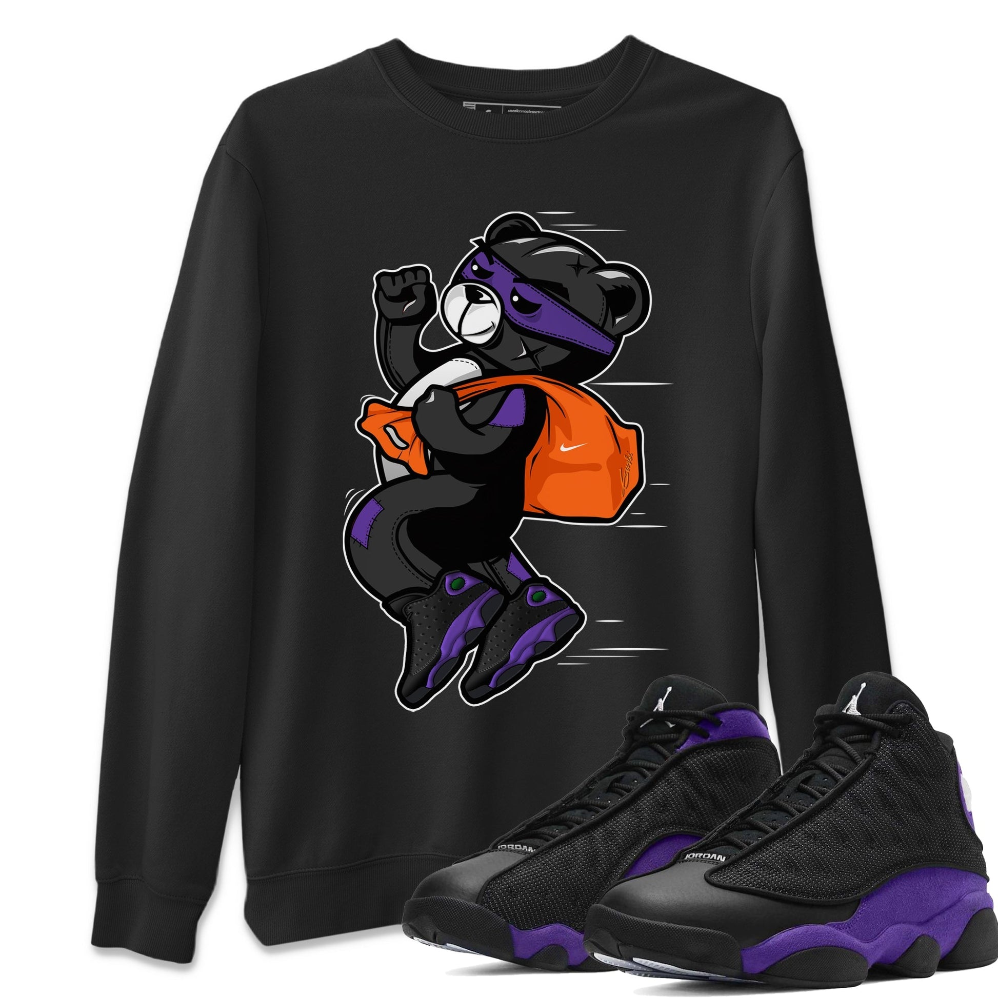 Jordan 13 Court Purple Sneaker Match Tees Thief Bear Sneaker Tees Jordan 13 Court Purple Sneaker Release Tees Unisex Shirts
