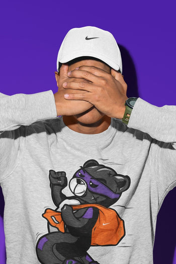 Jordan 13 Court Purple Sneaker Match Tees Thief Bear Sneaker Tees Jordan 13 Court Purple Sneaker Release Tees Unisex Shirts