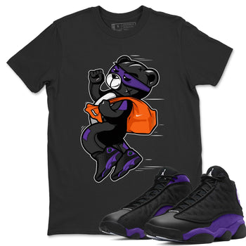 Jordan 13 Court Purple Sneaker Match Tees Thief Bear Sneaker Tees Jordan 13 Court Purple Sneaker Release Tees Unisex Shirts