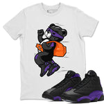 Jordan 13 Court Purple Sneaker Match Tees Thief Bear Sneaker Tees Jordan 13 Court Purple Sneaker Release Tees Unisex Shirts