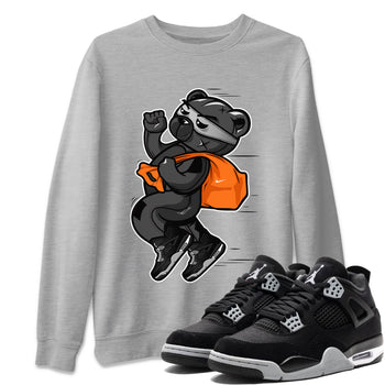 Jordan 4 Black Canvas Sneaker Match Tees Thief Bear Sneaker Tees Jordan 4 Black Canvas Sneaker Release Tees Unisex Shirts