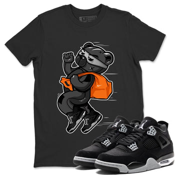 Jordan 4 Black Canvas Sneaker Match Tees Thief Bear Sneaker Tees Jordan 4 Black Canvas Sneaker Release Tees Unisex Shirts