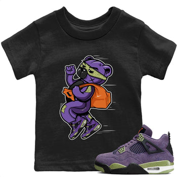 Jordan 4 Canyon Purple Sneaker Match Tees Thief Bear Sneaker Tees Jordan 4 Canyon Purple Sneaker Release Tees Kids Shirts