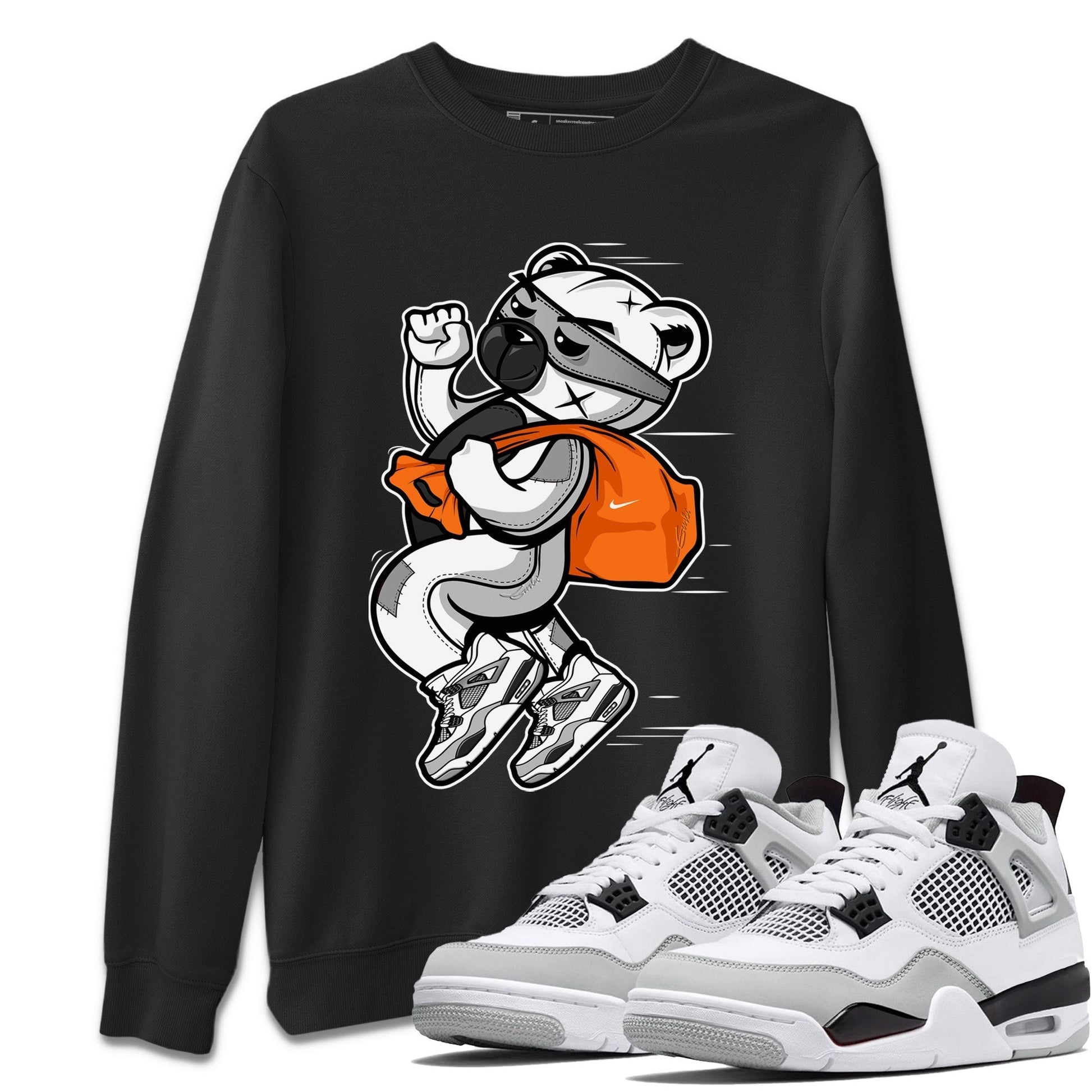 Jordan 4 Military Black Sneaker Match Tees Thief Bear Sneaker Tees Jordan 4 Military Black Sneaker Release Tees Unisex Shirts