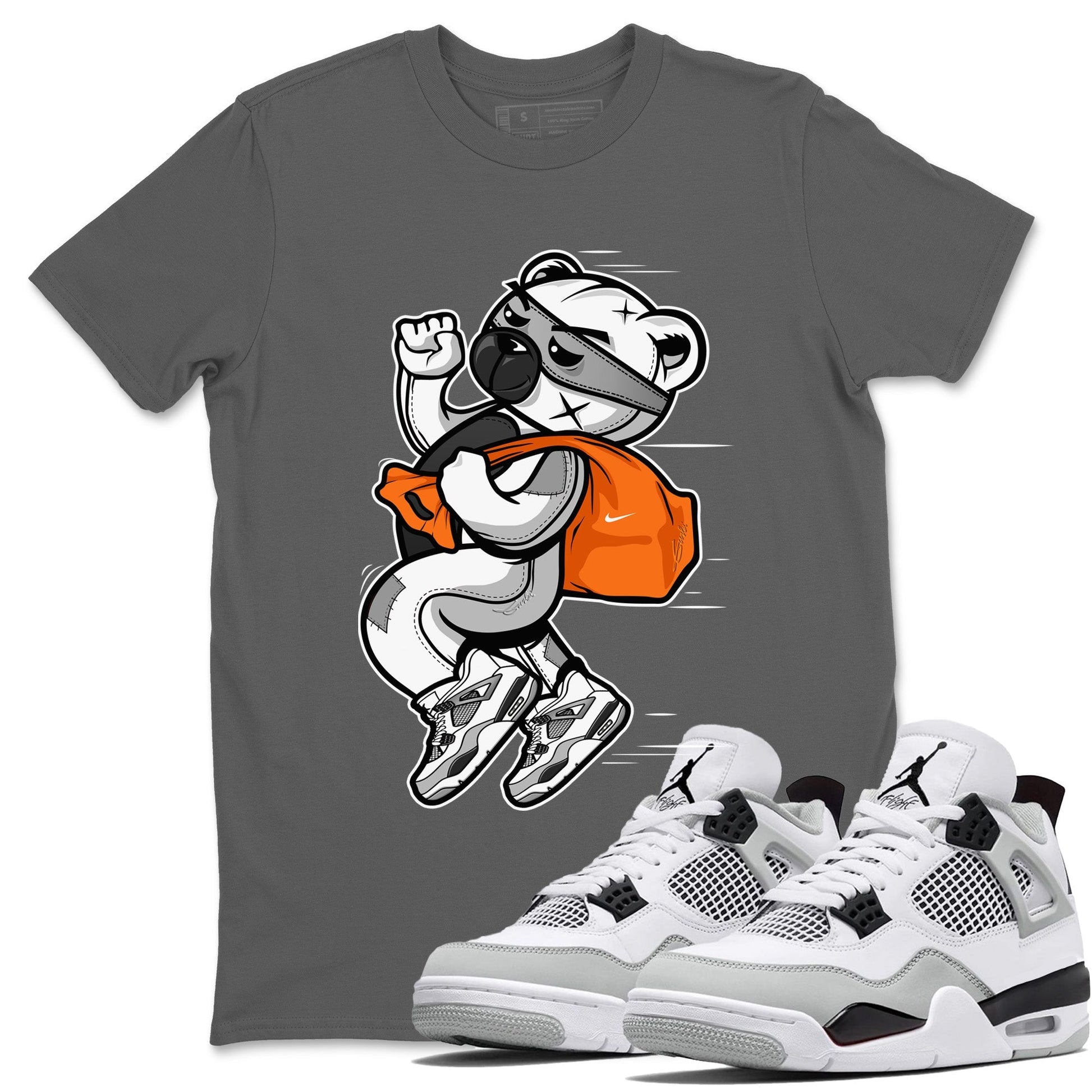 Jordan 4 Military Black Sneaker Match Tees Thief Bear Sneaker Tees Jordan 4 Military Black Sneaker Release Tees Unisex Shirts