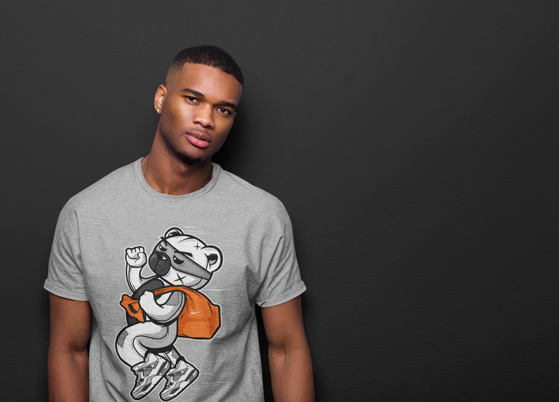 Jordan 4 Military Black Sneaker Match Tees Thief Bear Sneaker Tees Jordan 4 Military Black Sneaker Release Tees Unisex Shirts
