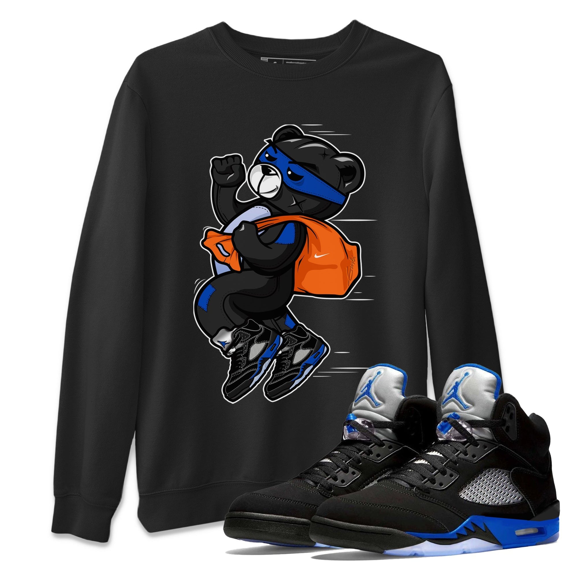 Jordan 5 Racer Blue Sneaker Match Tees Thief Bear Sneaker Tees Jordan 5 Racer Blue Sneaker Release Tees Unisex Shirts
