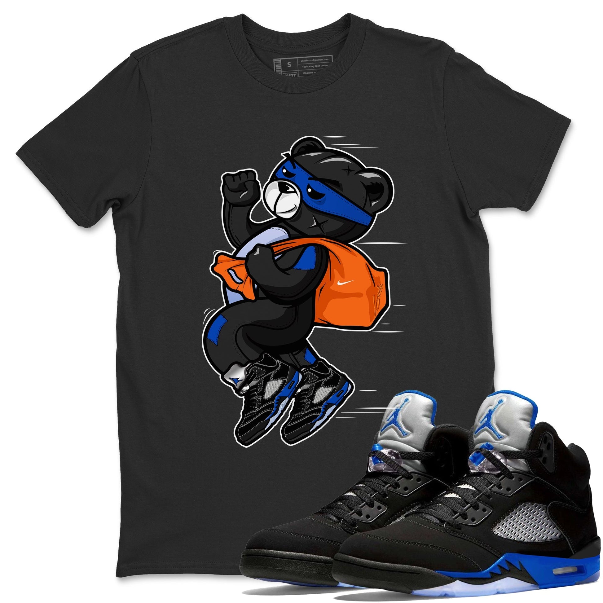 Jordan 5 Racer Blue Sneaker Match Tees Thief Bear Sneaker Tees Jordan 5 Racer Blue Sneaker Release Tees Unisex Shirts