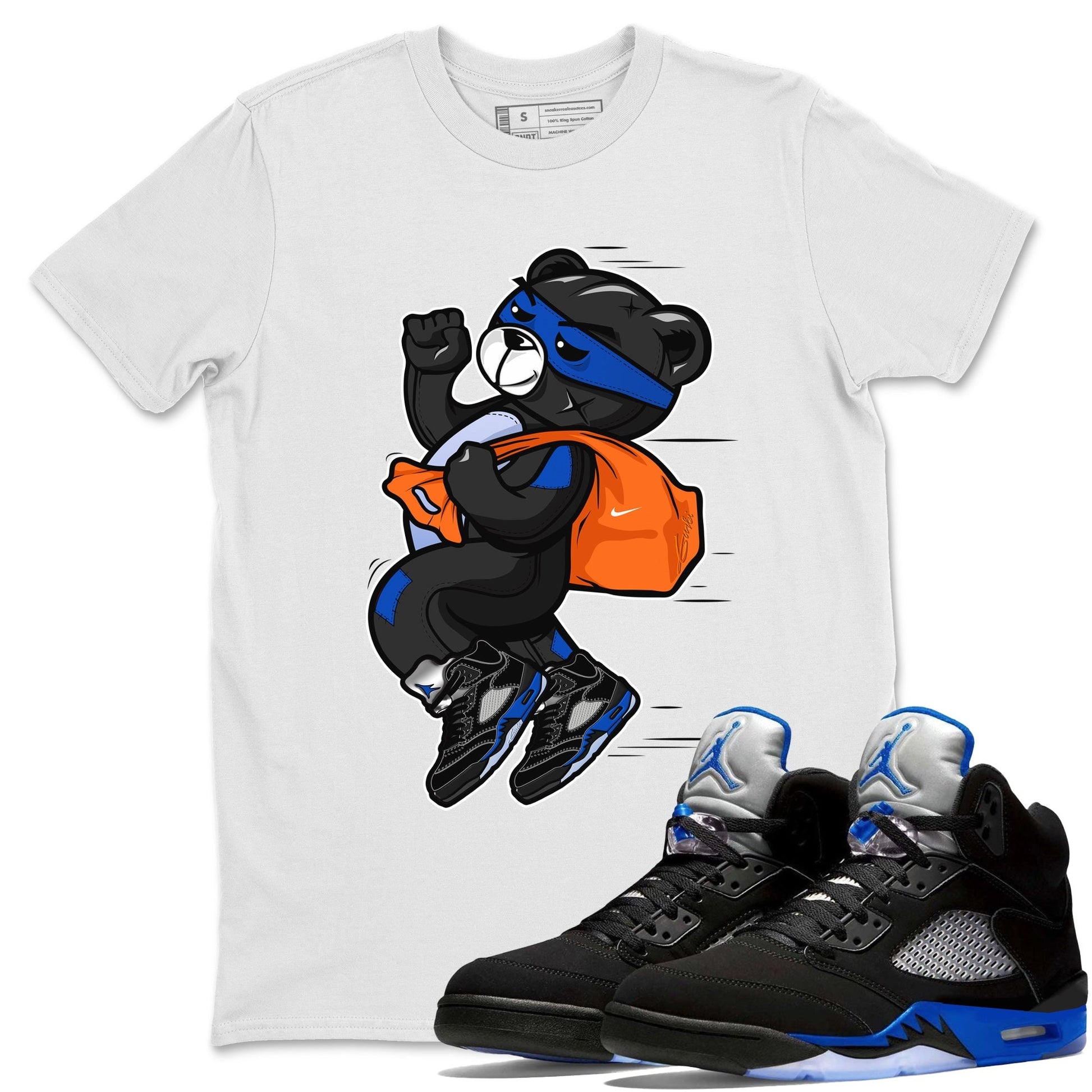 Jordan 5 Racer Blue Sneaker Match Tees Thief Bear Sneaker Tees Jordan 5 Racer Blue Sneaker Release Tees Unisex Shirts
