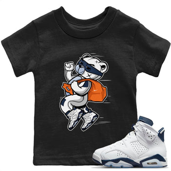 Jordan 6 Midnight Navy Sneaker Match Tees Thief Bear Sneaker Tees Jordan 6 Midnight Navy Sneaker Release Tees Kids Shirts