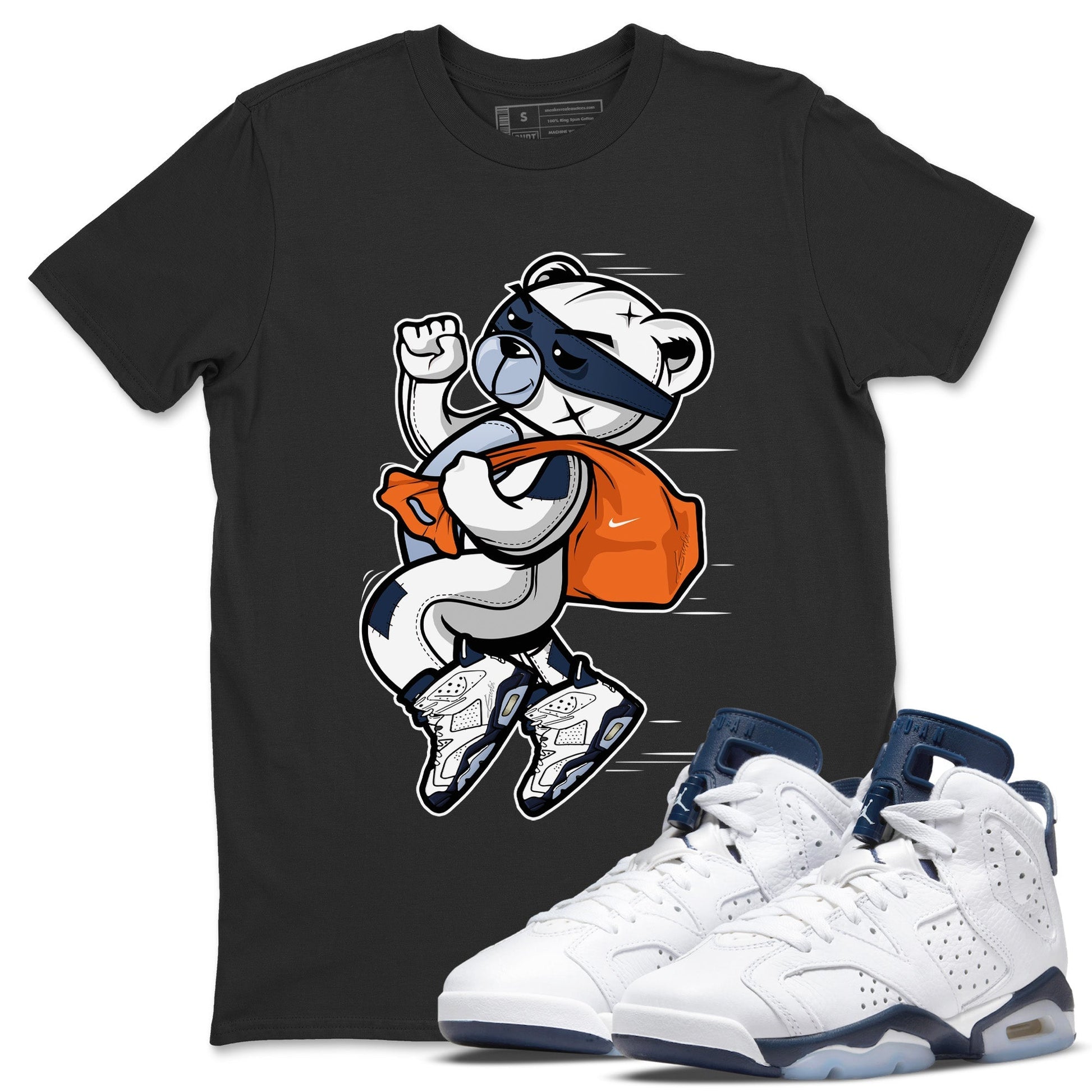Jordan 6 Midnight Navy Sneaker Match Tees Thief Bear Sneaker Tees Jordan 6 Midnight Navy Sneaker Release Tees Unisex Shirts