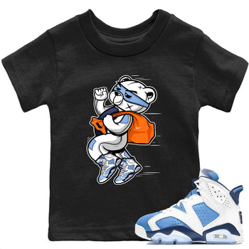 Jordan 6 UNC Sneaker Match Tees Thief Bear Sneaker Tees Jordan 6 UNC Sneaker Release Tees Kids Shirts