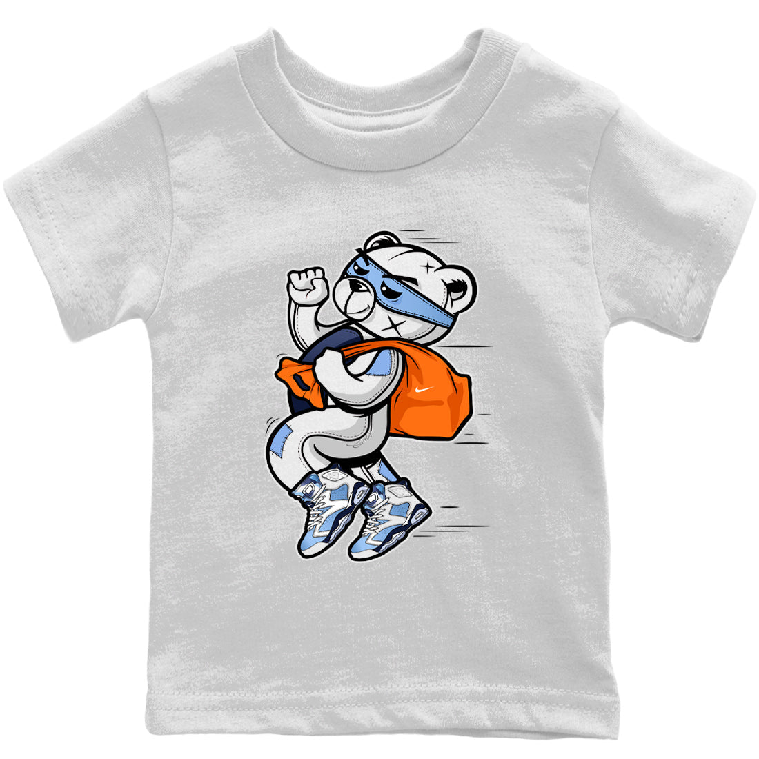 Jordan 6 UNC Sneaker Match Tees Thief Bear Sneaker Tees Jordan 6 UNC Sneaker Release Tees Kids Shirts