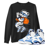 Jordan 6 UNC Sneaker Match Tees Thief Bear Sneaker Tees Jordan 6 UNC Sneaker Release Tees Unisex Shirts