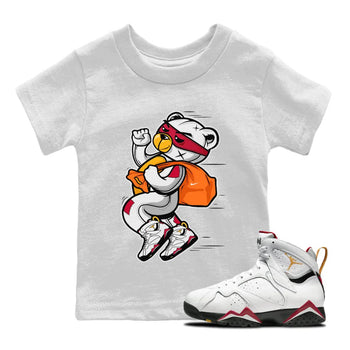 Jordan 7 Cardinal Sneaker Match Tees Thief Bear Sneaker Tees Jordan 7 Cardinal Sneaker Release Tees Kids Shirts