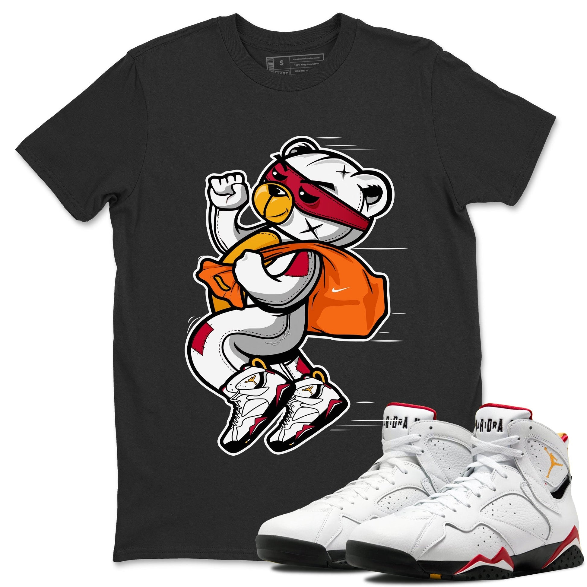 Jordan 7 Cardinal Sneaker Match Tees Thief Bear Sneaker Tees Jordan 7 Cardinal Sneaker Release Tees Unisex Shirts