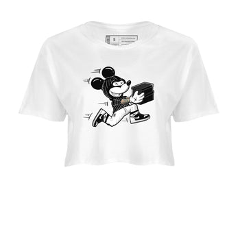 Air Jordan 1 High OG Black White shirt to match jordans Thief Mouse sneaker tees 1s Black White SNRT Sneaker Release Tees Streetwear White 2 crop length shirt
