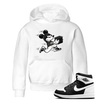 Air Jordan 1 High OG Black White shirt to match jordans Thief Mouse sneaker tees 1s Black White SNRT Sneaker Release Tees Streetwear baby toddler White 1 cotton Shirt