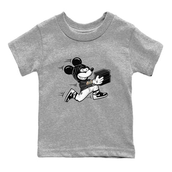 Air Jordan 1 High OG Black White shirt to match jordans Thief Mouse sneaker tees 1s Black White SNRT Sneaker Release Tees Streetwear baby toddler Heather Grey 2 cotton Shirt