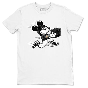 Air Jordan 1 High OG Black White shirt to match jordans Thief Mouse sneaker tees 1s Black White SNRT Sneaker Release Tees Streetwear unisex cotton White 2 crew neck shirt