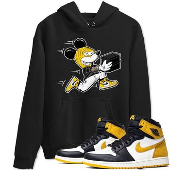 1s Yellow Ochre shirt to match jordans Thief Mouse sneaker tees streetwear brand Air Jordan 1 High OG Yellow Ochre SNRT Sneaker Release Tees unisex cotton Black 1 crew neck shirt