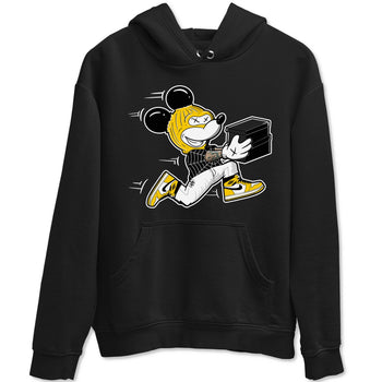1s Yellow Ochre shirt to match jordans Thief Mouse sneaker tees streetwear brand Air Jordan 1 High OG Yellow Ochre SNRT Sneaker Release Tees unisex cotton Black 2 crew neck shirt