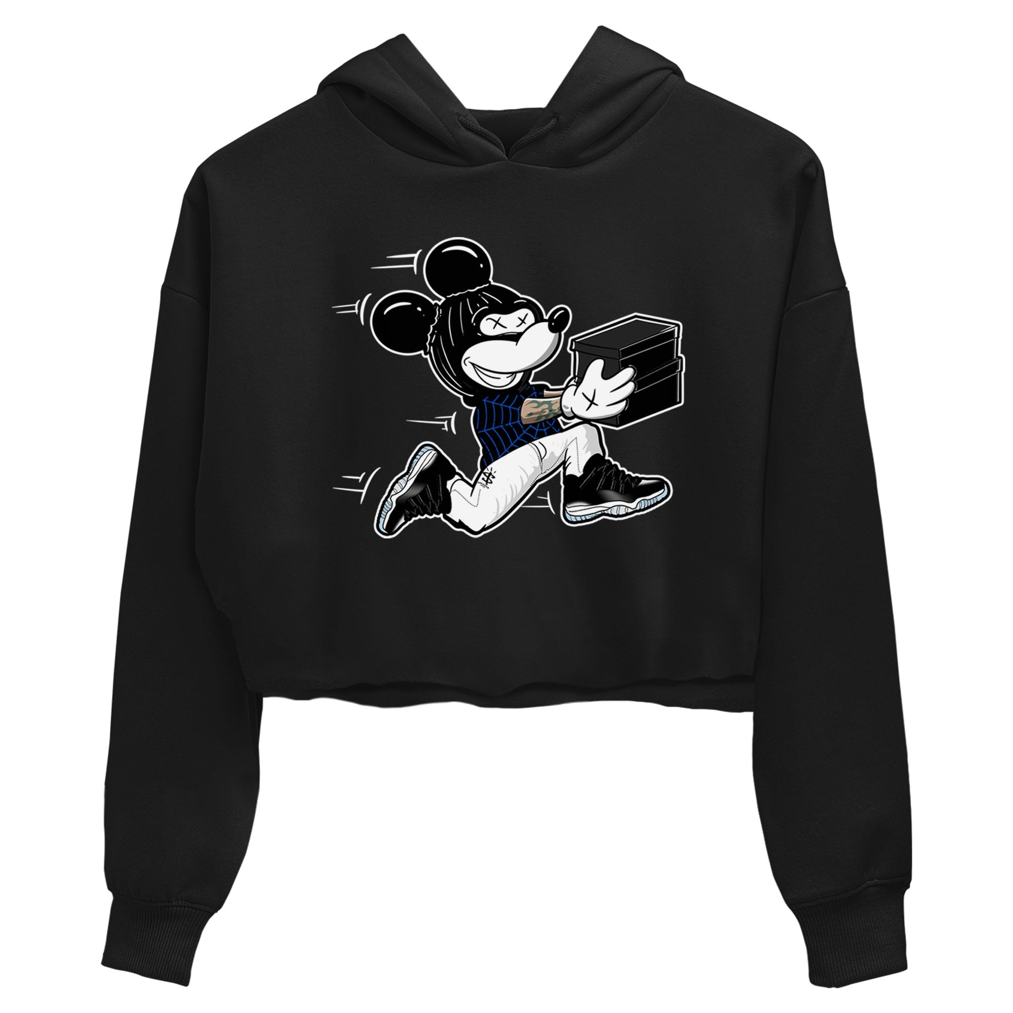 Air Jordan 11 Low Space shirt to match jordans Thief Mouse sneaker tees 11s Black and Varsity Royal SNRT Sneaker Release Tees Streetwear Black 2 crop length shirt