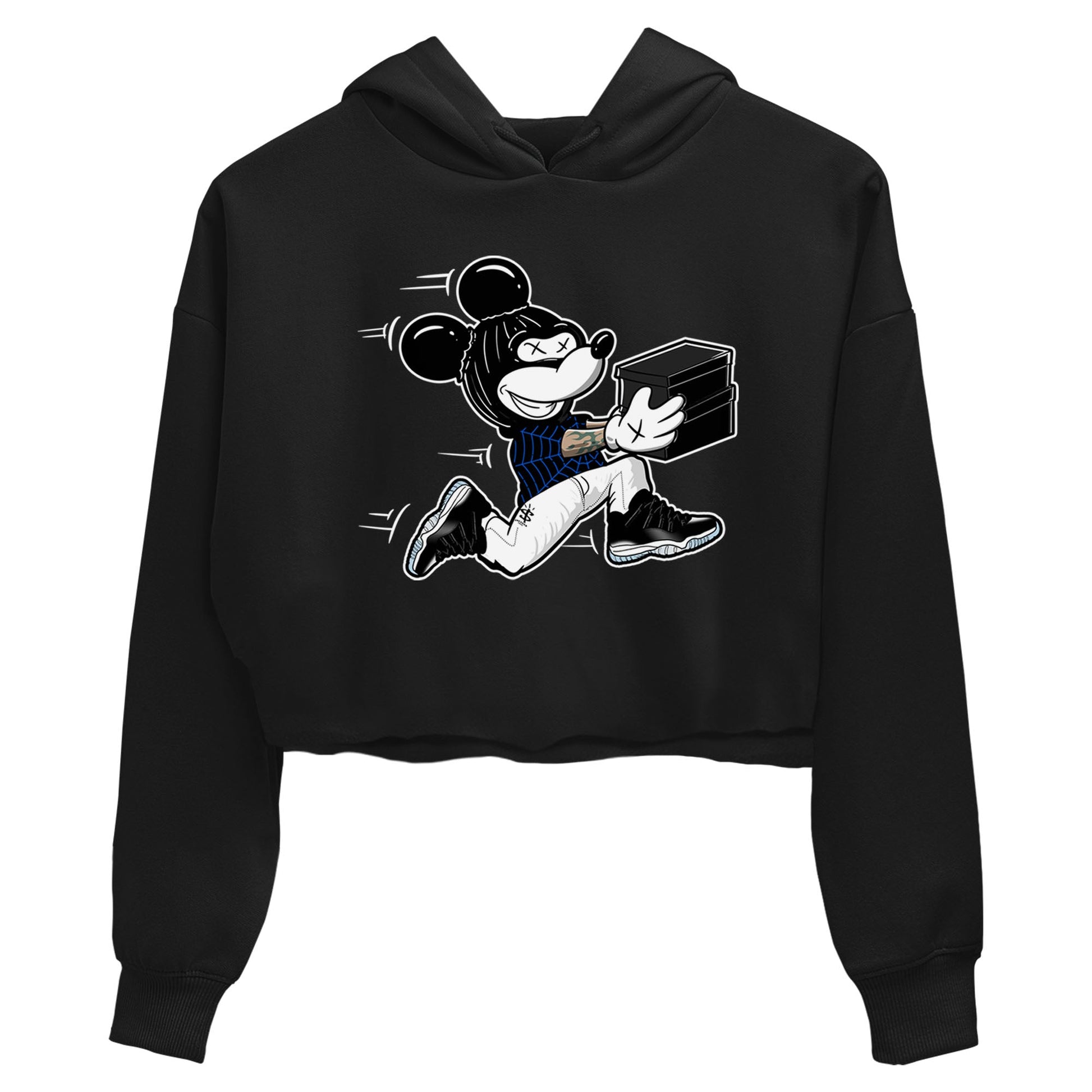 Air Jordan 11 Low Space shirt to match jordans Thief Mouse sneaker tees 11s Black and Varsity Royal SNRT Sneaker Release Tees Streetwear Black 2 crop length shirt