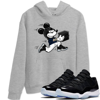 Air Jordan 11 Low Space shirt to match jordans Thief Mouse sneaker tees 11s Black and Varsity Royal SNRT Sneaker Release Tees Streetwear unisex cotton Heather Grey 1 crew neck shirt
