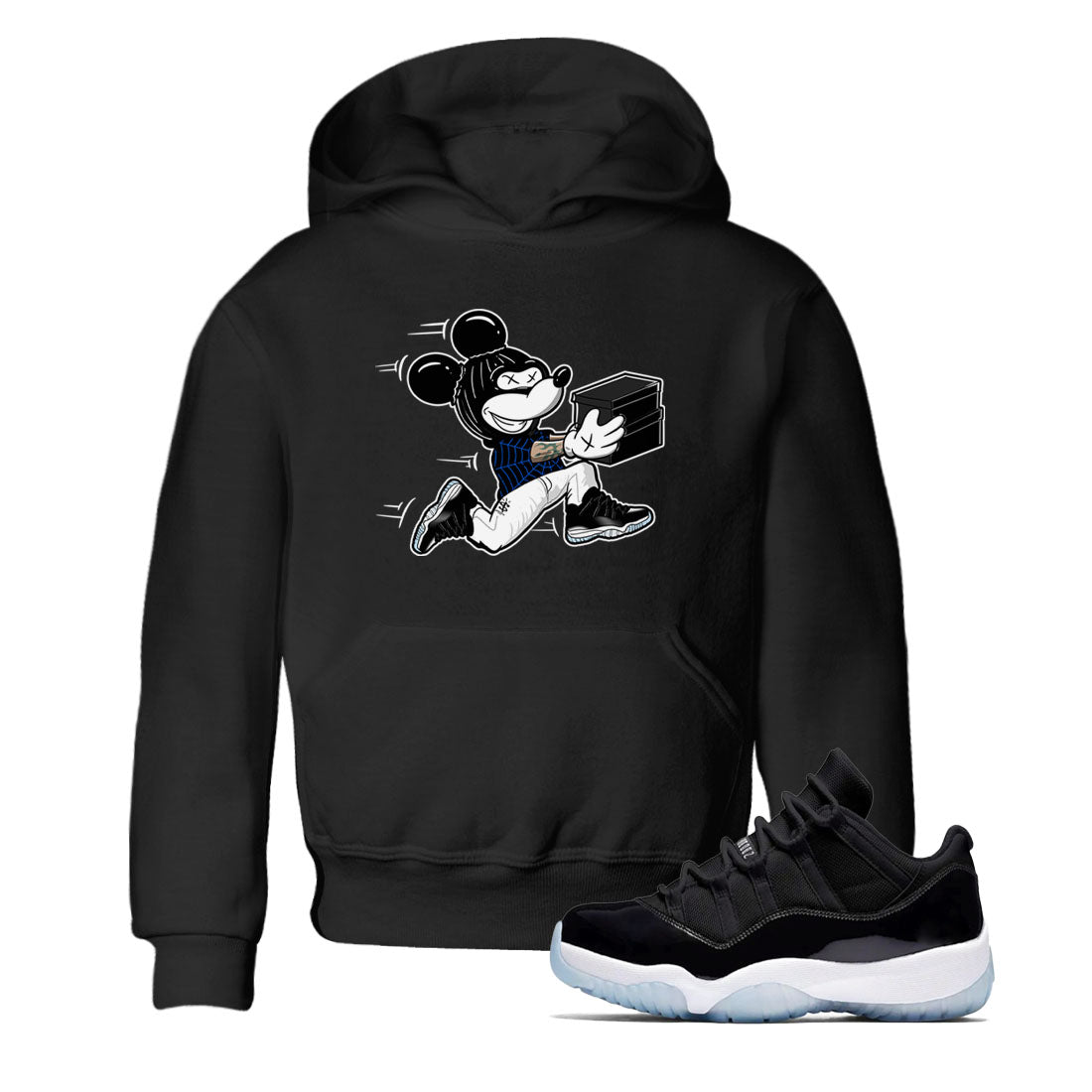 Air Jordan 11 Low Space shirt to match jordans Thief Mouse sneaker tees 11s Black and Varsity Royal SNRT Sneaker Release Tees Streetwear baby toddler Black 1 cotton Shirt
