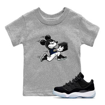 Air Jordan 11 Low Space shirt to match jordans Thief Mouse sneaker tees 11s Black and Varsity Royal SNRT Sneaker Release Tees Streetwear baby toddler Heather Grey 1 cotton Shirt