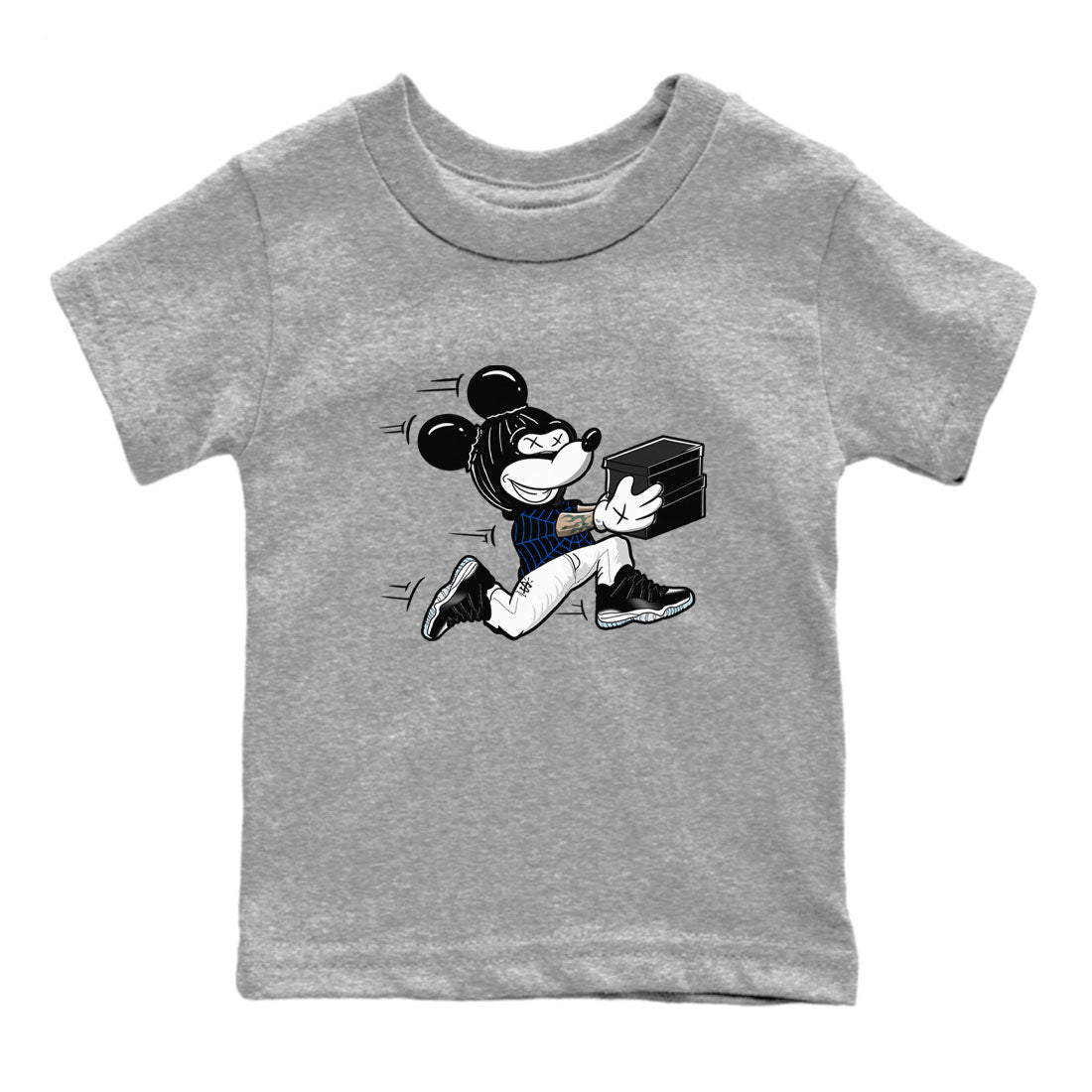 Air Jordan 11 Low Space shirt to match jordans Thief Mouse sneaker tees 11s Black and Varsity Royal SNRT Sneaker Release Tees Streetwear baby toddler Heather Grey 2 cotton Shirt