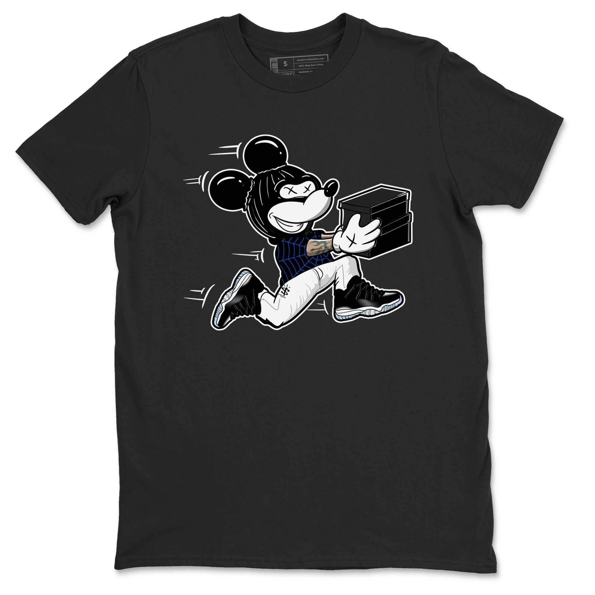 Air Jordan 11 Low Space shirt to match jordans Thief Mouse sneaker tees 11s Black and Varsity Royal SNRT Sneaker Release Tees Streetwear unisex cotton Black 2 crew neck shirt
