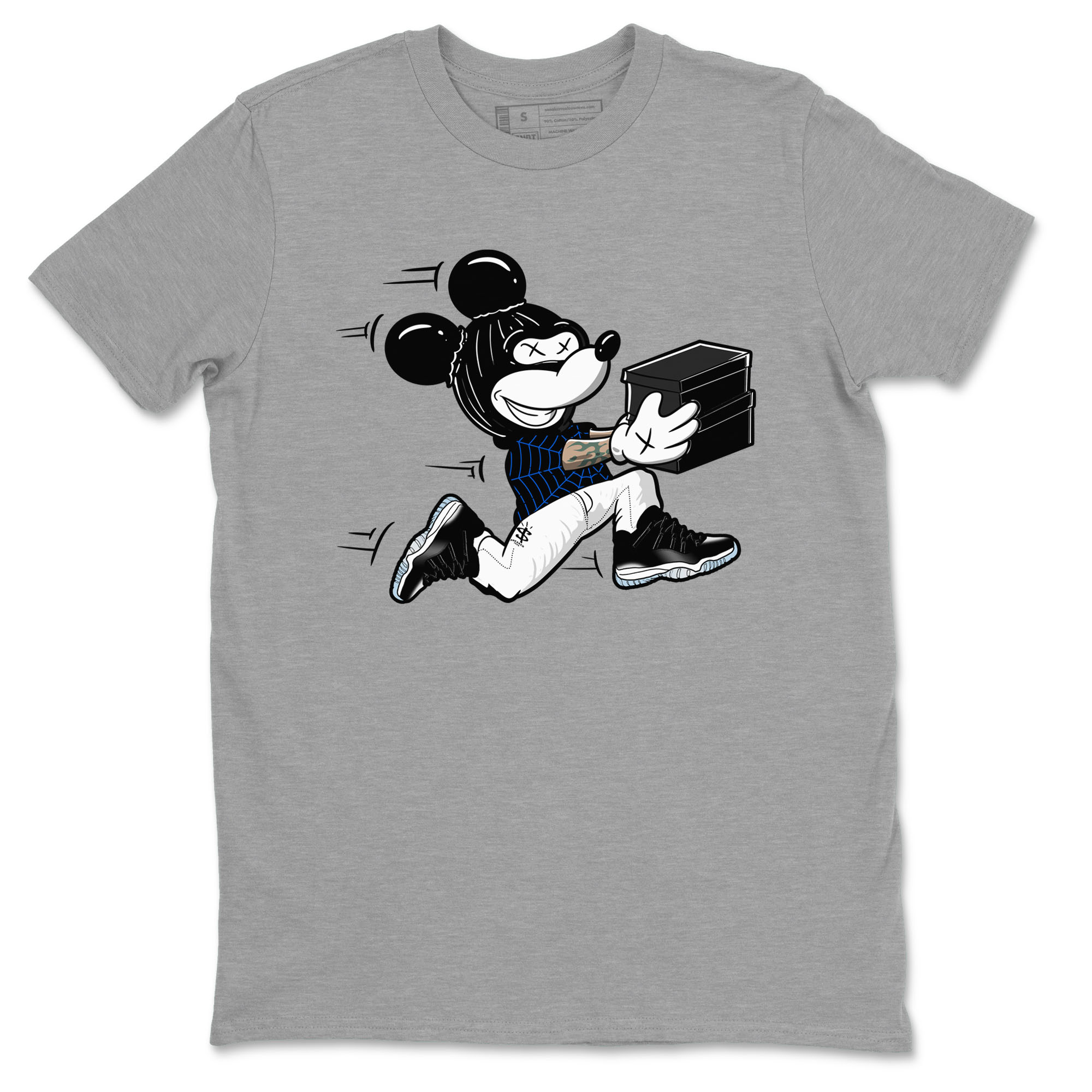 Air Jordan 11 Low Space shirt to match jordans Thief Mouse sneaker tees 11s Black and Varsity Royal SNRT Sneaker Release Tees Streetwear unisex cotton Heather Grey 2 crew neck shirt