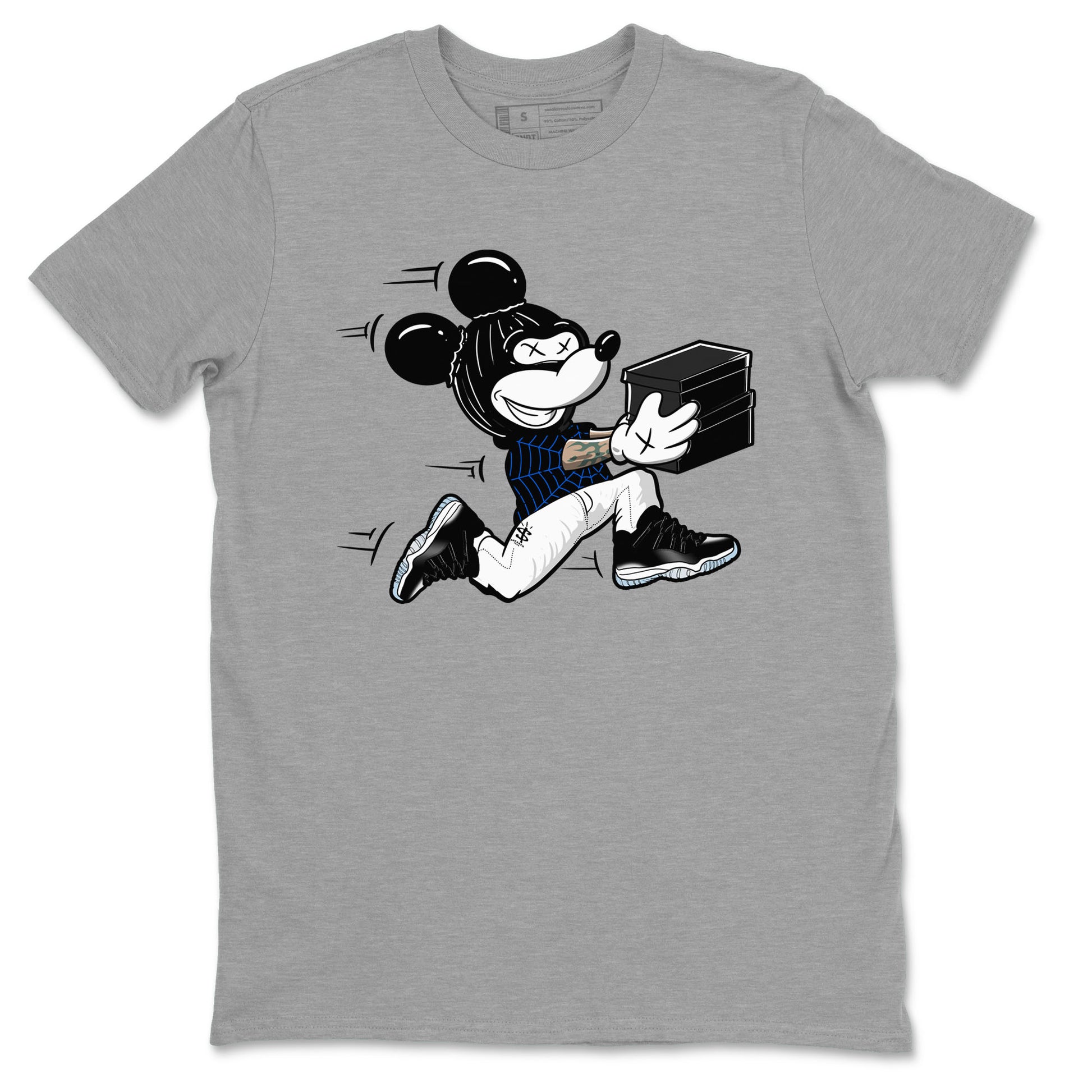 Air Jordan 11 Low Space shirt to match jordans Thief Mouse sneaker tees 11s Black and Varsity Royal SNRT Sneaker Release Tees Streetwear unisex cotton Heather Grey 2 crew neck shirt
