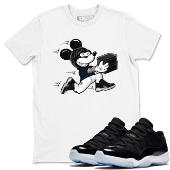 Air Jordan 11 Low Space shirt to match jordans Thief Mouse sneaker tees 11s Black and Varsity Royal SNRT Sneaker Release Tees Streetwear unisex cotton White 1 crew neck shirt