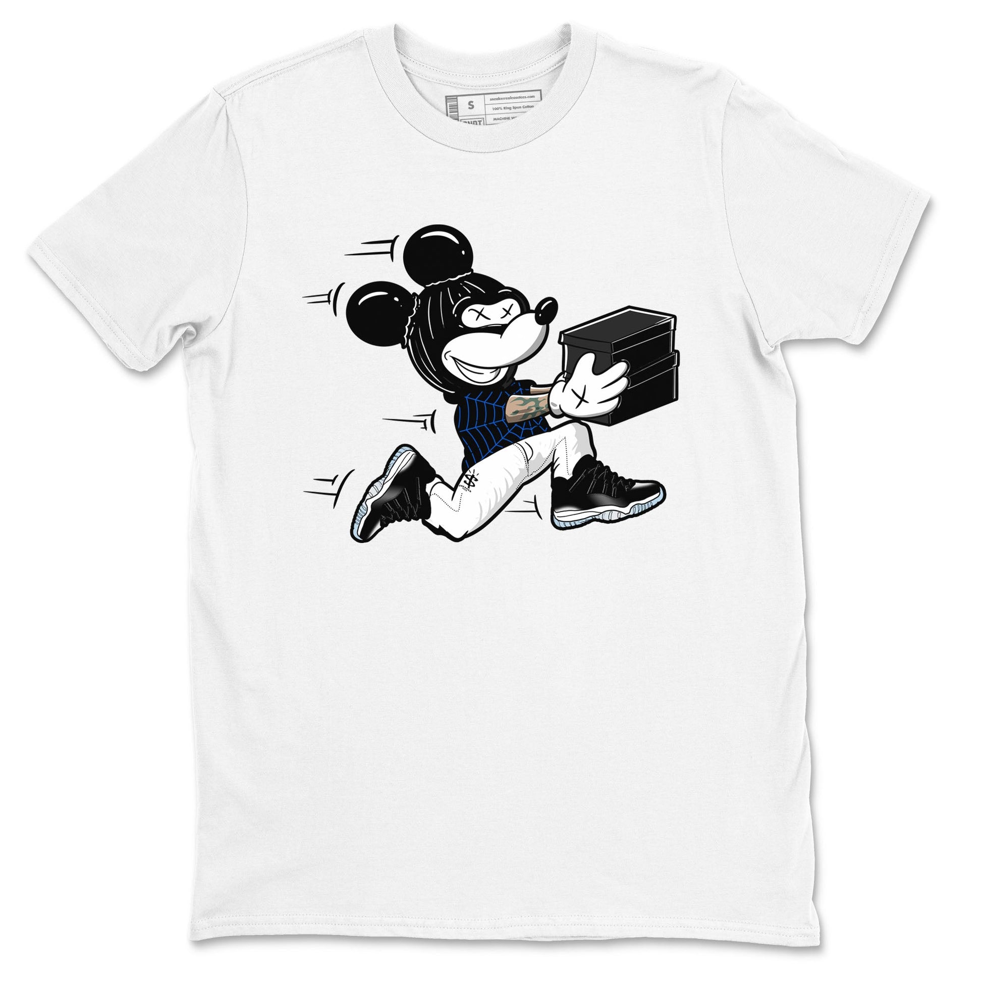 Air Jordan 11 Low Space shirt to match jordans Thief Mouse sneaker tees 11s Black and Varsity Royal SNRT Sneaker Release Tees Streetwear unisex cotton White 2 crew neck shirt