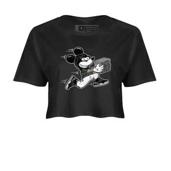 3s Green Glow shirt to match jordans Thief Mouse sneaker tees Air Jordan 3 Green Glow SNRT Sneaker Release Tees Black 2 crop length shirt