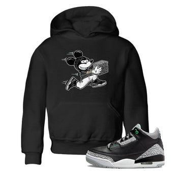 3s Green Glow shirt to match jordans Thief Mouse sneaker tees Air Jordan 3 Green Glow SNRT sneaker release tees baby toddler Black 1 cotton Shirt