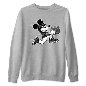 3s Green Glow shirt to match jordans Thief Mouse sneaker tees Air Jordan 3 Green Glow SNRT Sneaker Release Tees unisex cotton Heather Grey 2 crew neck shirt