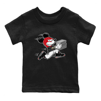 AJ4 Bred Reimagined shirt to match jordans Thief Mouse sneaker tees streetwear brand Air Jordan 4 Bred Reimagined SNRT sneaker release tees baby toddler Black 2 cotton Shirt