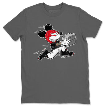 AJ4 Bred Reimagined shirt to match jordans Thief Mouse sneaker tees streetwear brand Air Jordan 4 Bred Reimagined SNRT Sneaker Release Tees unisex cotton Cool Grey 2 crew neck shirt