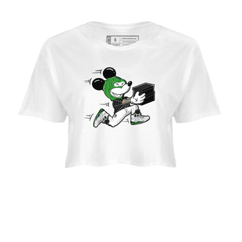 5s Lucky Green shirt to match jordans Thief Mouse sneaker tees Air Jordan 5 Lucky Green SNRT Sneaker Release Tees Streetwear White 2 crop length shirt
