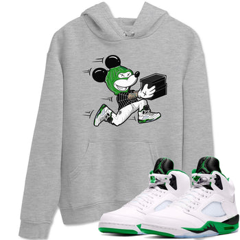 5s Lucky Green shirt to match jordans Thief Mouse sneaker tees Air Jordan 5 Lucky Green SNRT Sneaker Release Tees Streetwear unisex cotton Heather Grey 1 crew neck shirt