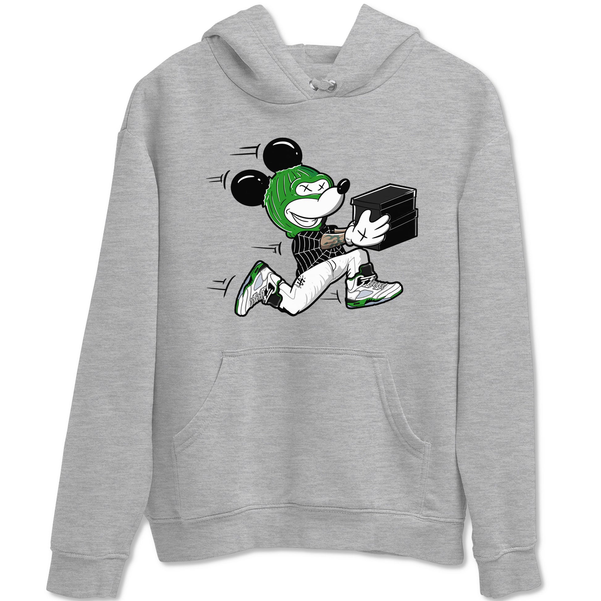 5s Lucky Green shirt to match jordans Thief Mouse sneaker tees Air Jordan 5 Lucky Green SNRT Sneaker Release Tees Streetwear unisex cotton Heather Grey 2 crew neck shirt