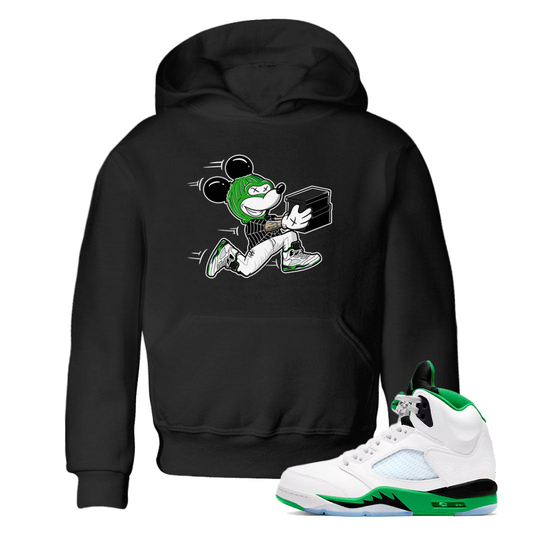 5s Lucky Green shirt to match jordans Thief Mouse sneaker tees Air Jordan 5 Lucky Green SNRT Sneaker Release Tees Streetwear baby toddler Black 1 cotton Shirt